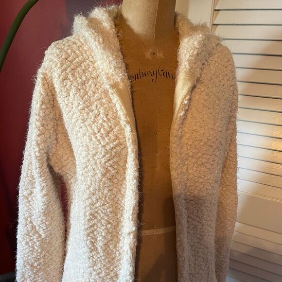 KATSUMI | cream color supper soft hooded teddy style cardigan M - Picture 3 of 8